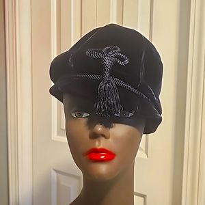 Mr. John's Classic 1920's Authentic Blue Velvet Luxury Hat from Marshall Fields